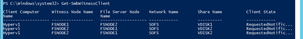 Get-SmbWitnessClient