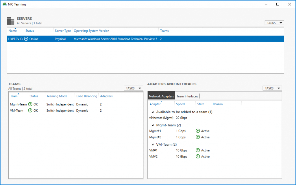 Switch Embedded Teaming - SET - 010