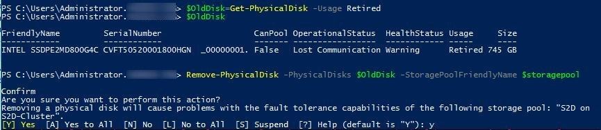 Remove old Disk from StoragePool