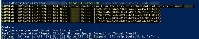 Repair-ClusterS2D onHost